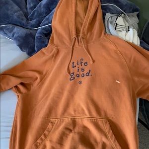 ISO burnt orange life is good hoodie